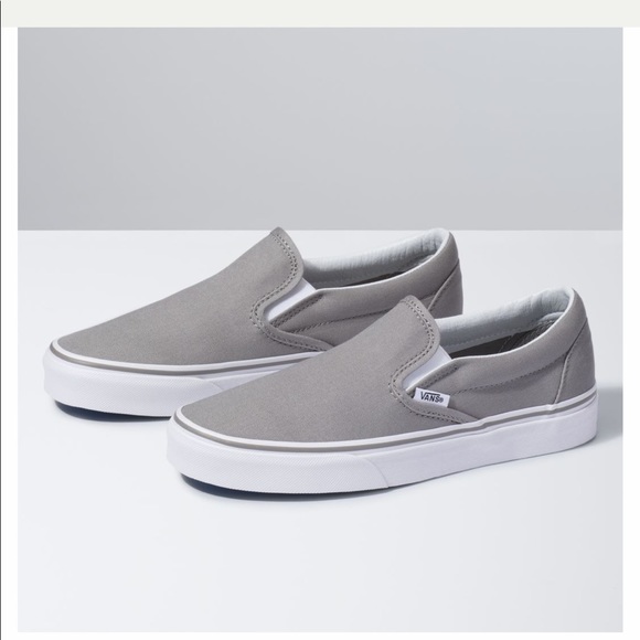 grey slip on vans